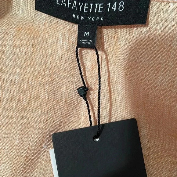 Lafayette 148 New York Peach Button-Up Blouse - Picture 13 of 16